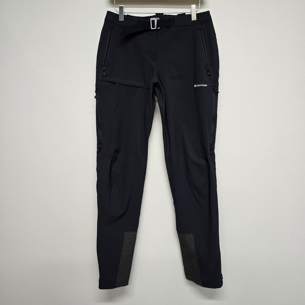 Montane Hiking Pants Women US 4 XS Black Belted Technical Outdoor Gorpcore